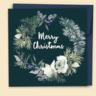 Merry Christmas Blue Wreath — Australian-made greeting card by Papernest
