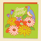 Happy Birthday Bird Superbloom — Australian-made greeting card by Papernest