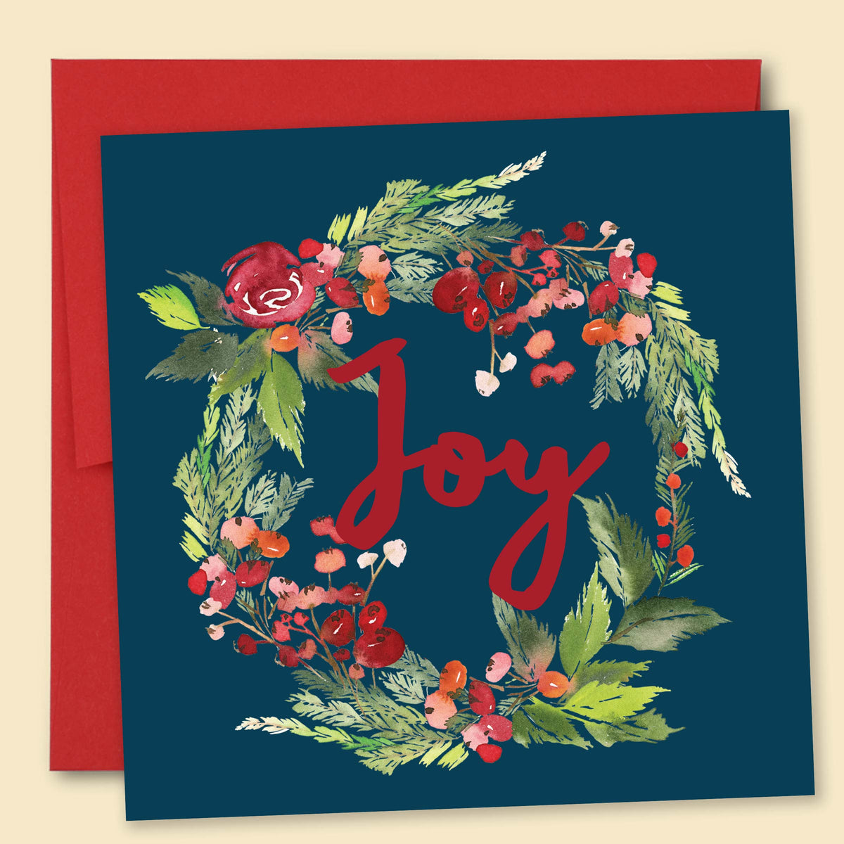 Joy Wreath — Australian-made greeting card by Papernest
