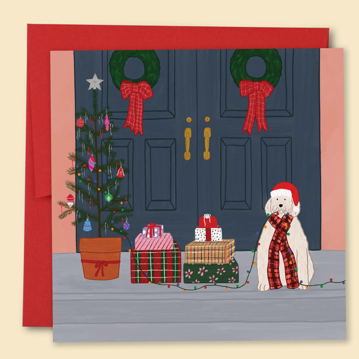 Merry Christmas Dog — Australian-made greeting card by Papernest