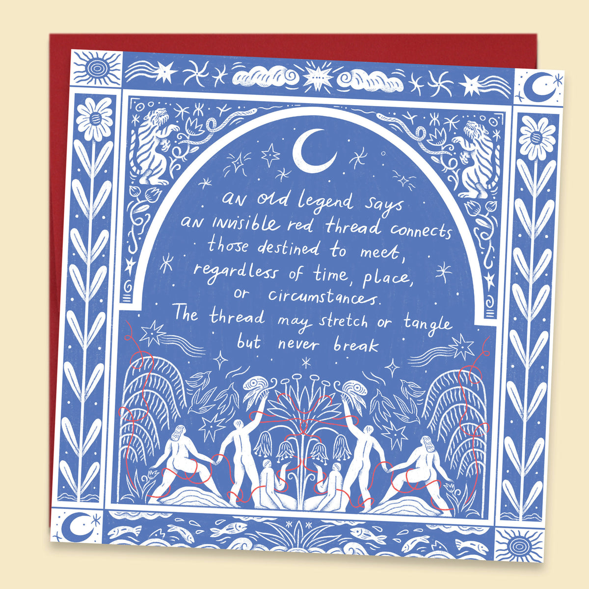 The Red Thread of Fate — Australian-made greeting card by Papernest