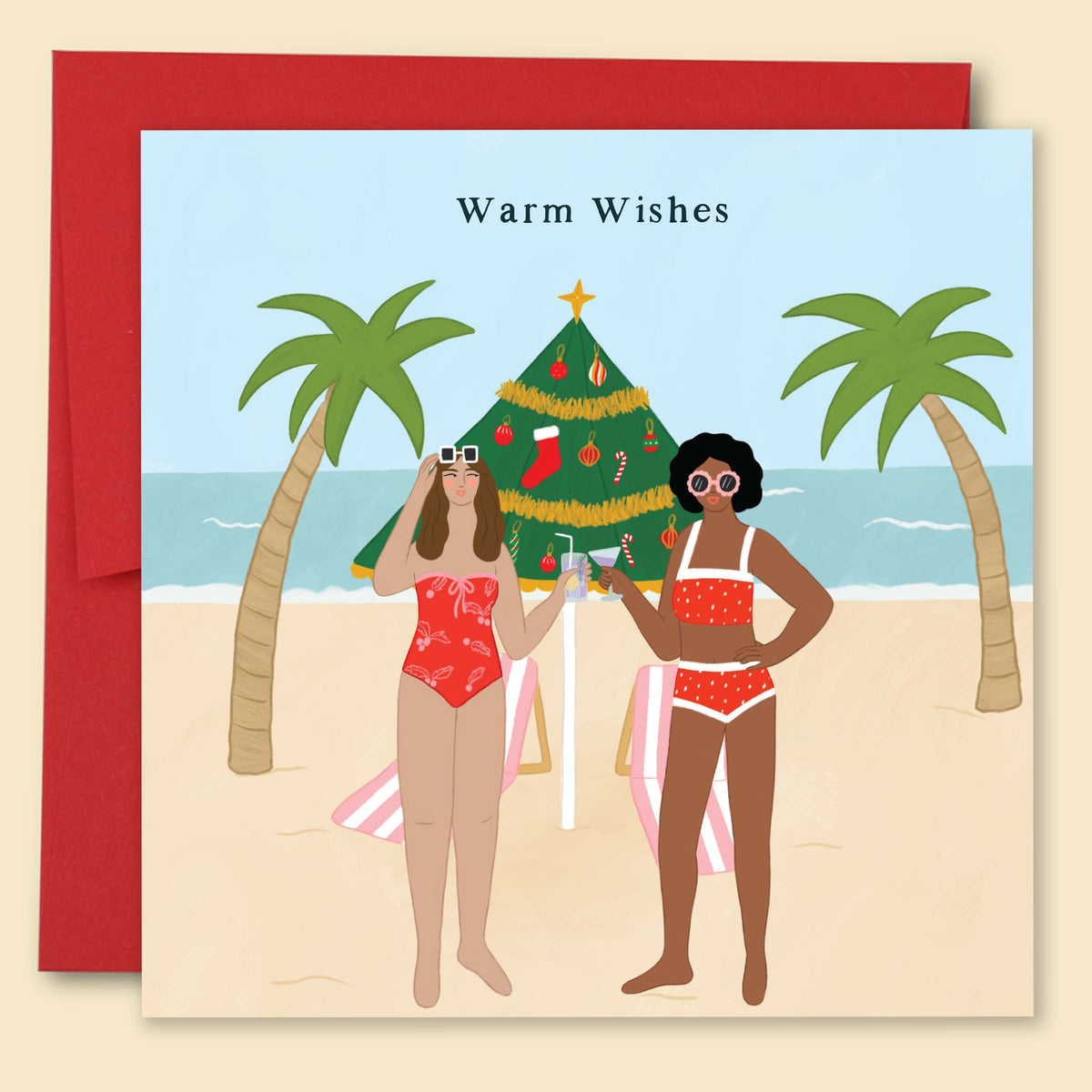 Warm Wishes Beach — Australian-made greeting card by Papernest