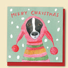 Merry Christmas Dog With Beanie — Australian-made greeting card by Papernest
