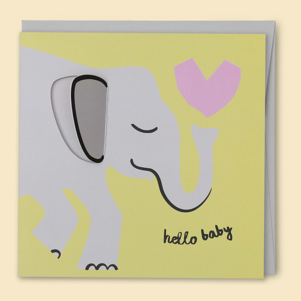 Hello Baby Illustrated greeting card by James Lake  — Australian-made greeting card by Papernest