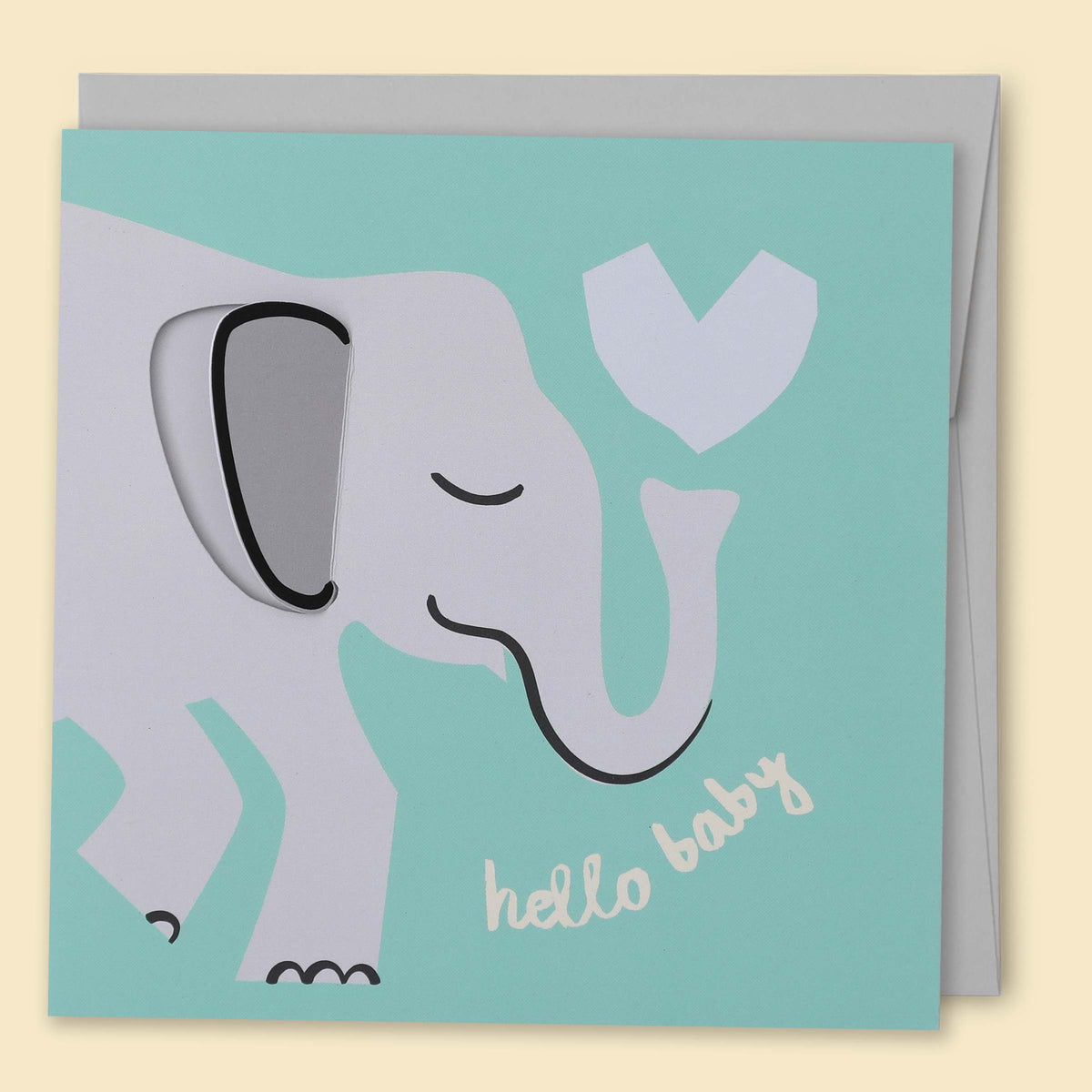 Hello Baby Illustrated greeting card by James Lake  — Australian-made greeting card by Papernest