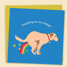 Illustrated love card by James Lake reading 'Everything you do is magic'