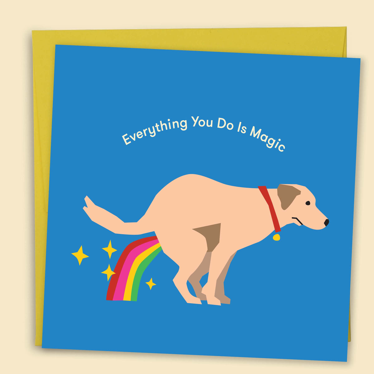 Illustrated love card by James Lake reading 'Everything you do is magic'